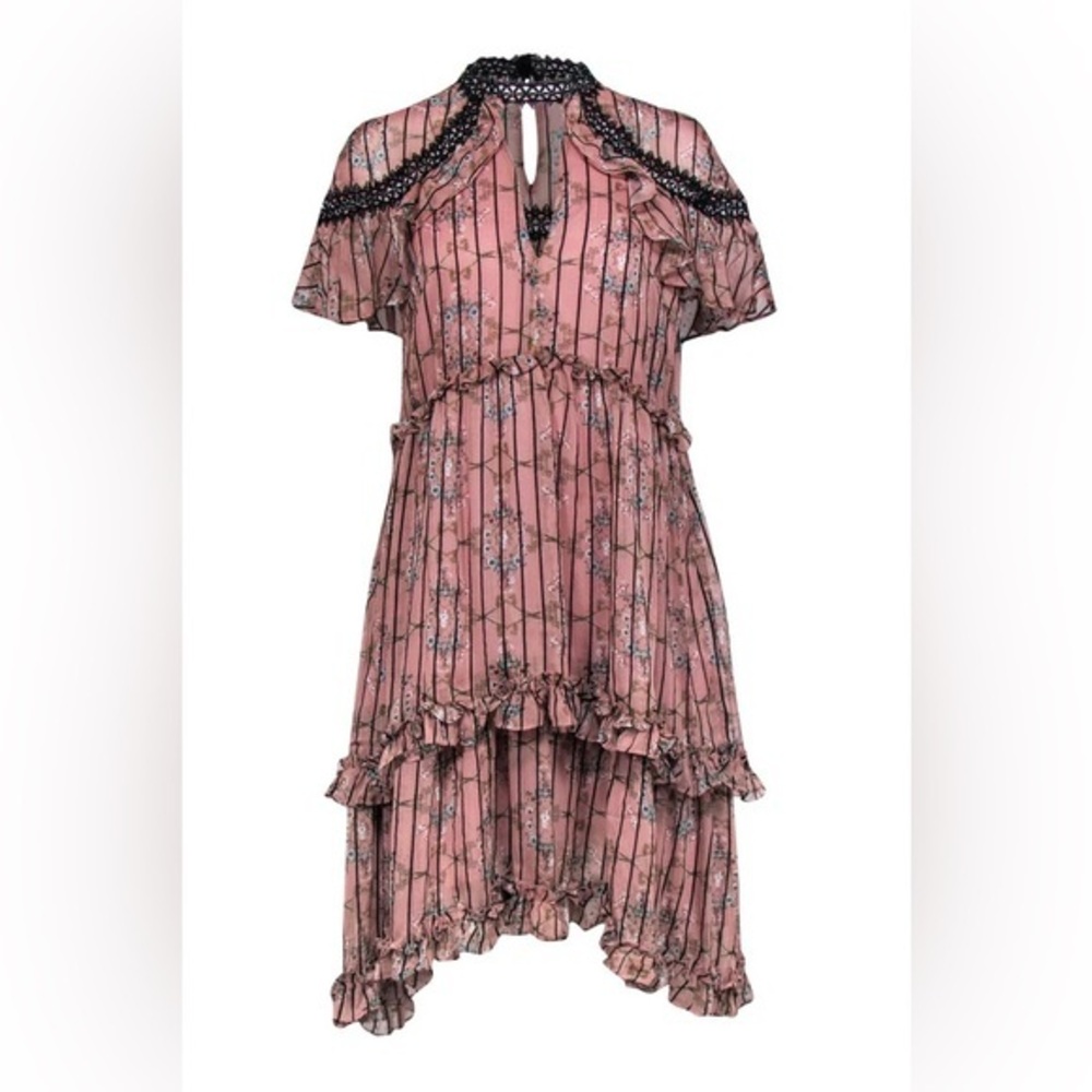 NWT Elliatt | Anthro Pink Floral Print “Matinee” Dress Medium Euro Summer